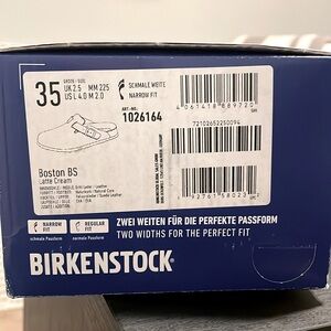 Birkenstock Boston latte cream size 35